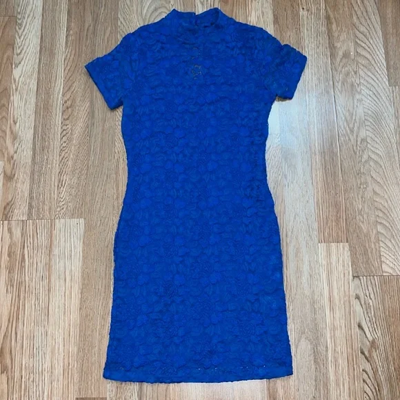 Forever 21 | Dresses | Royal Blue Lace Bodycon Dress Nwot | Poshmark